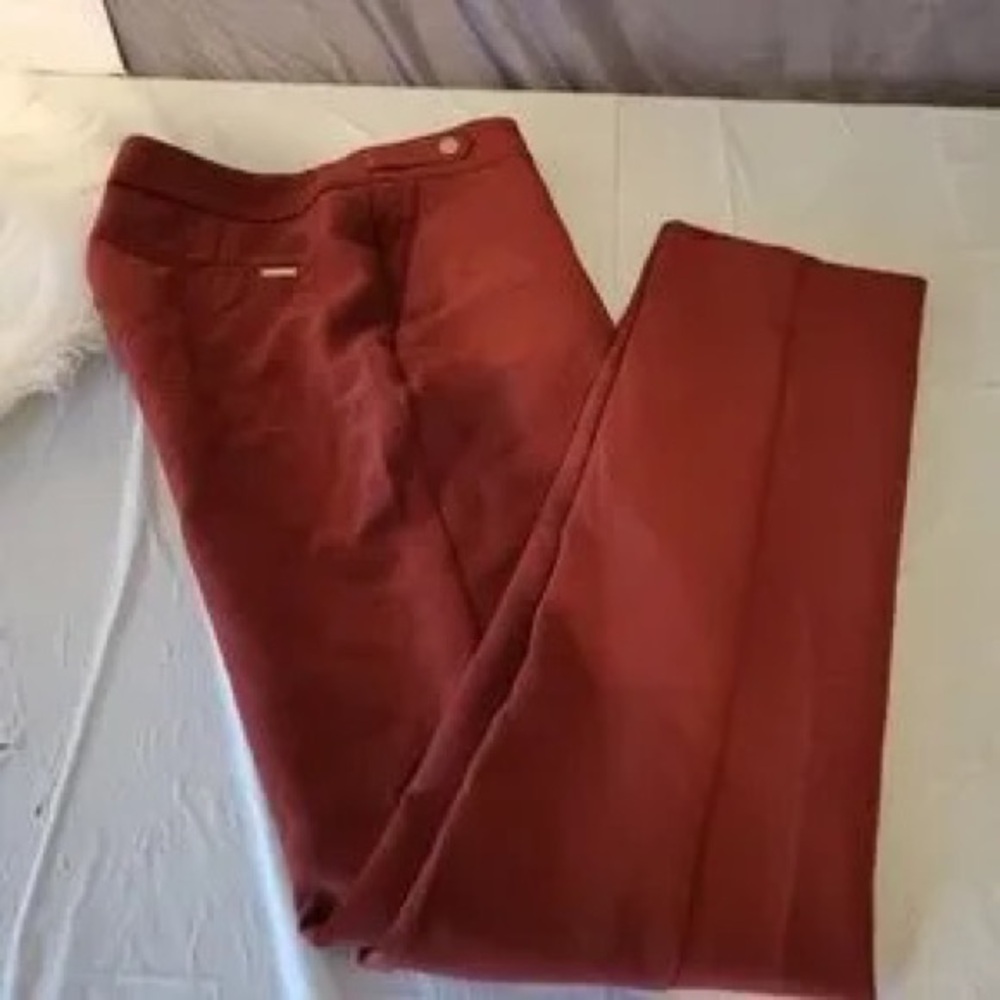 Men's Slim Stretch Pants in Rust Red - Picture 5 of 5